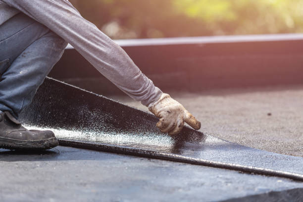 Professional Basement Waterproofing technician working in Sunbury, OH